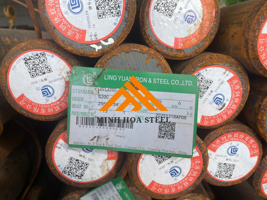 Thep thanh tron s20C phi 75