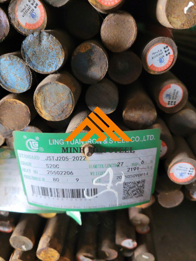 Thép Tròn Đặc S20C Phi 27 | Thép Thanh Tròn S20C