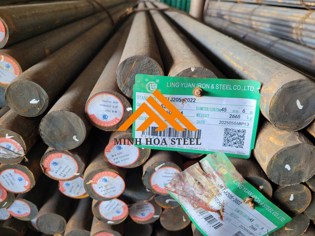 Thép tròn đặc S20C phi 45 | Thép thanh tròn S45C